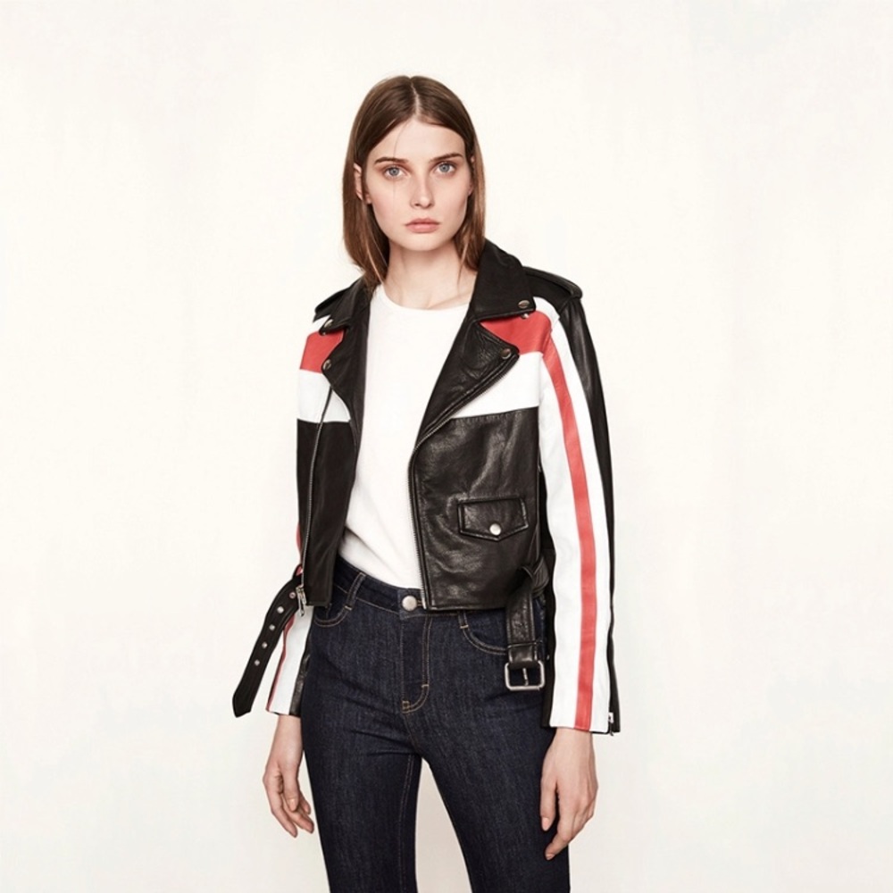 New designer faux leather jacket